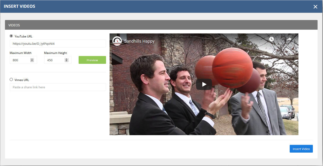 Sandhills Video tool