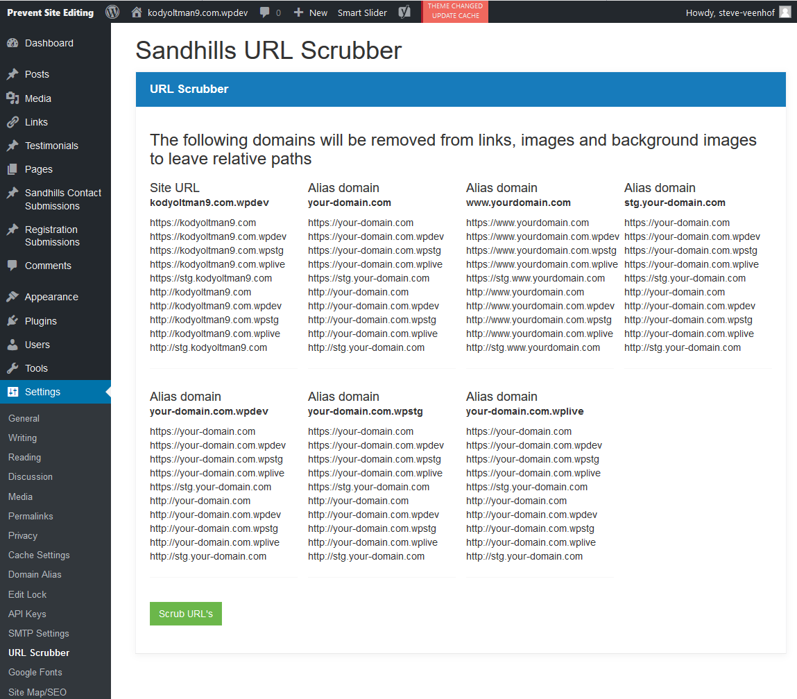 Sanhills URL Scrubber