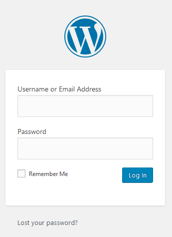 WordPress Login Screen