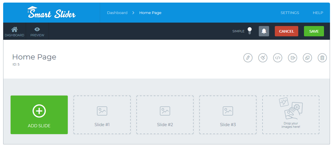 Empty slider