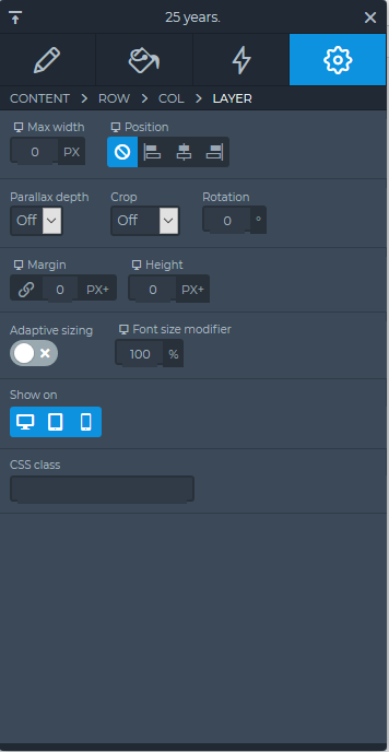 settings