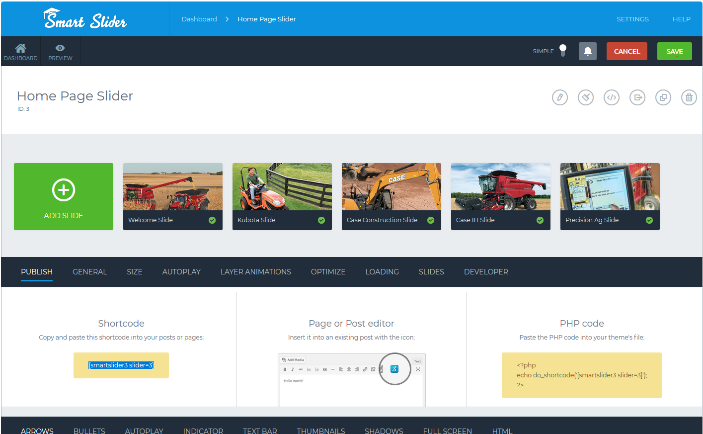 Smart Slider Short Code