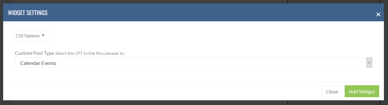 Add Widget to page
