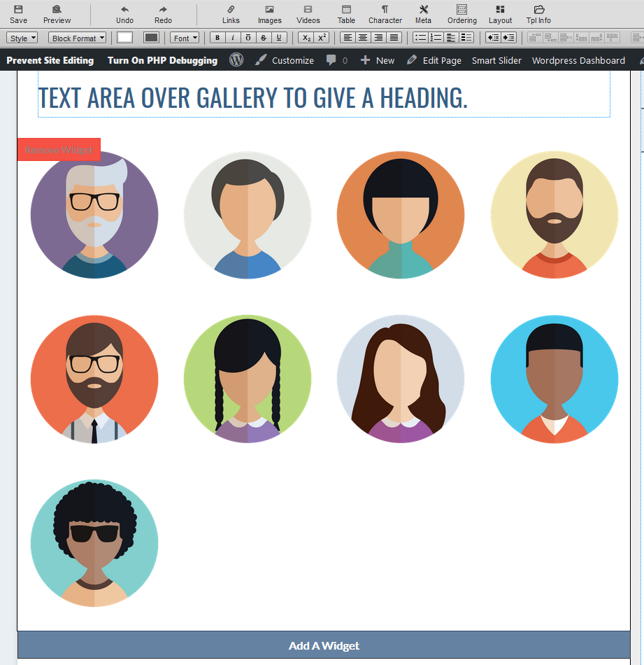 Gallery on page