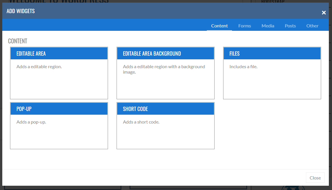 Add Content Widget