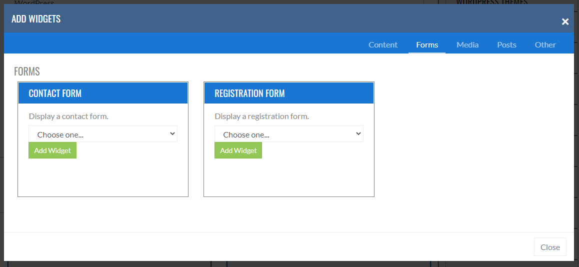 Form Widgets