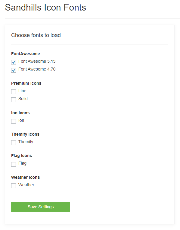 Enabling Icon libraries