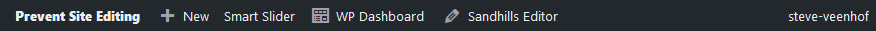 WordPress edit bar